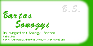 bartos somogyi business card